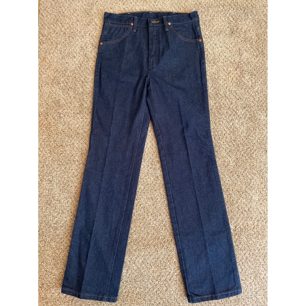 Wrangler Men's Cowboy Cut Jeans 30x32 Dark Wash Rigid Denim Straight Leg 0936